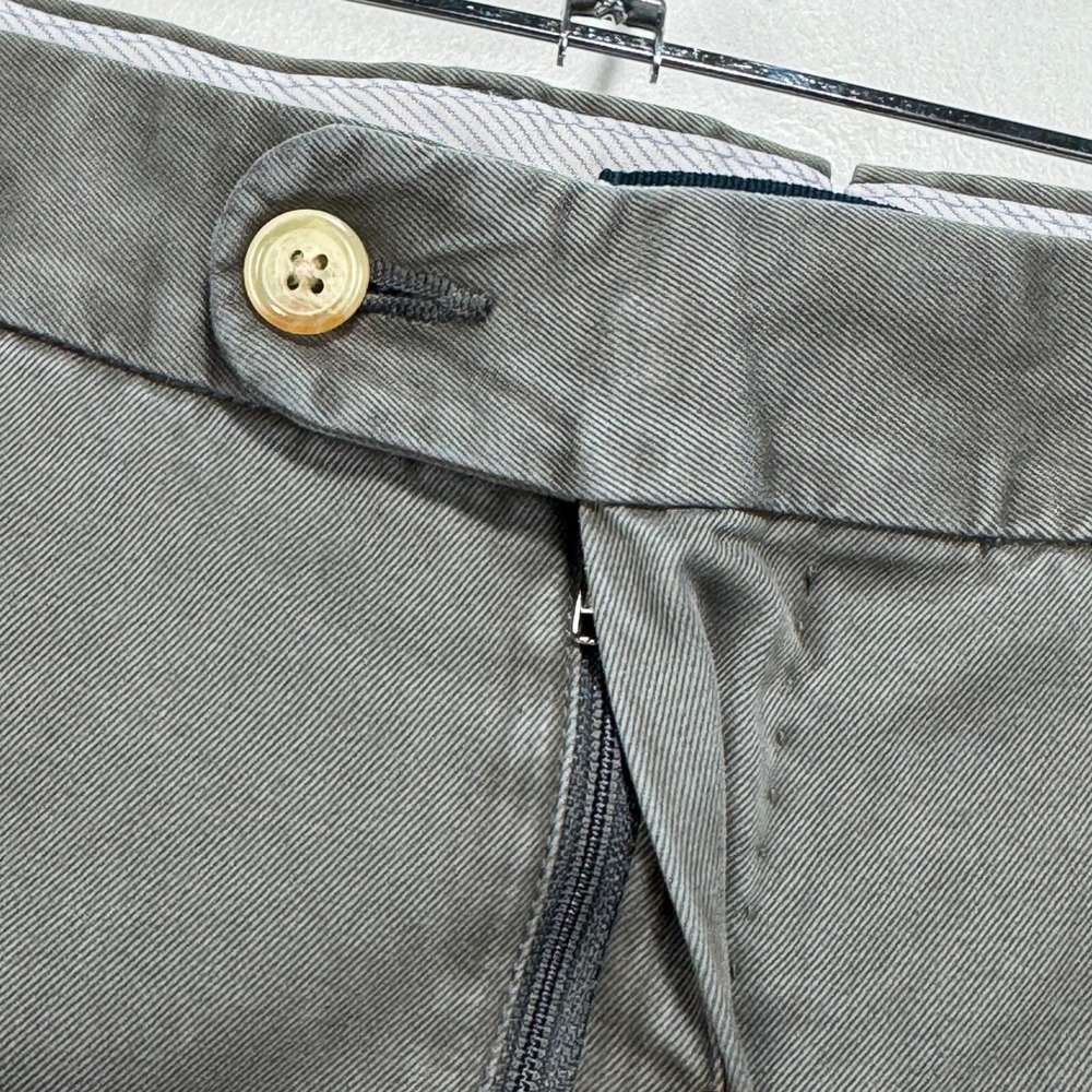 Peter Millar Twill Chino Pants Gray Cotton Straight Golf Men Size 38 (38x30) - Picture 5 of 10